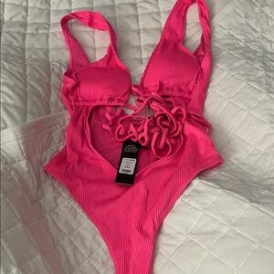 Fashion Nova Vibrant Pink One Piece